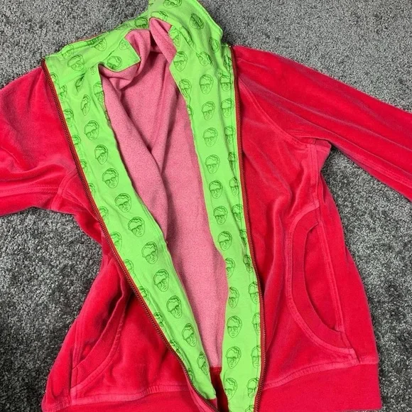 Adidas Adi Dassler Size XL Velour Track Jacket Womens Pink Trefoil Y2K 06 - Picture 8 of 8